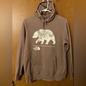 The North Face Evolution Bear Women's Brown Tone Graphic Hoodie Size Small